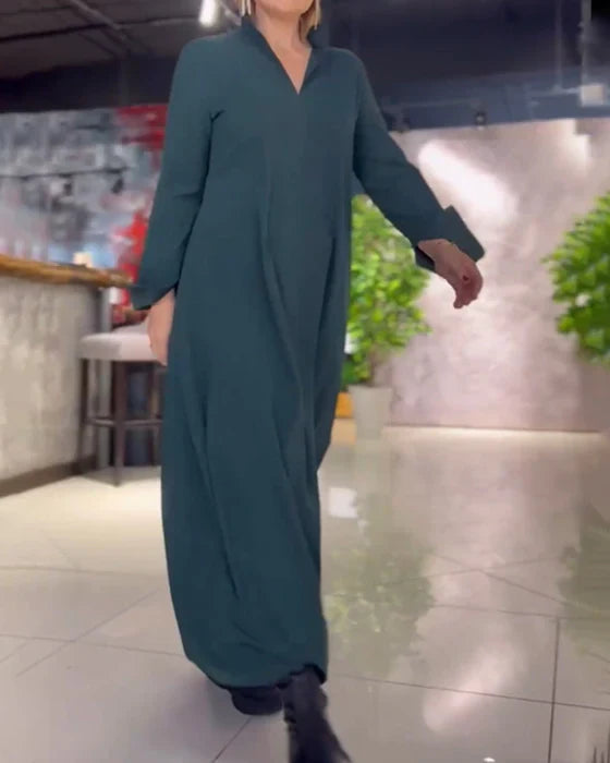 Robe longue ample avec fente latérale