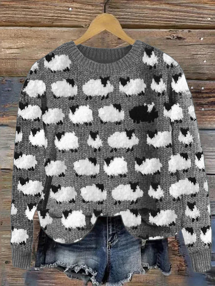 Pull imprimé pour femme