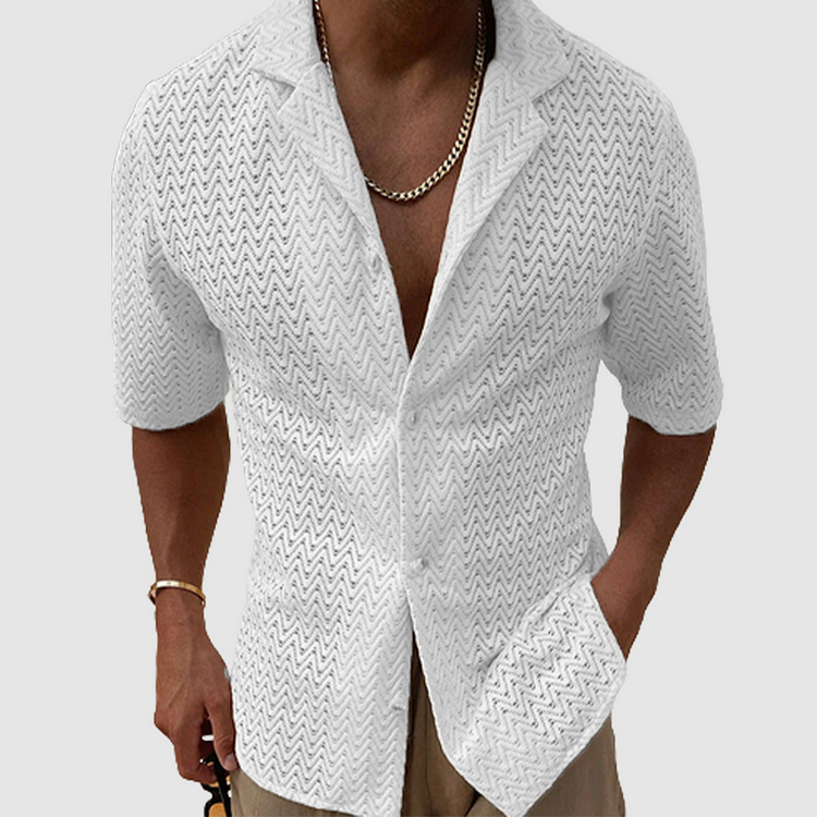 Aaron - Chemise en maille unie