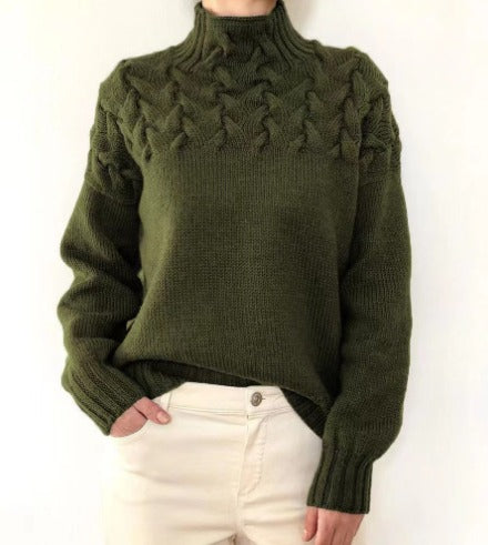 Fleuron | Motif femme Pull à col roulé | Elégant