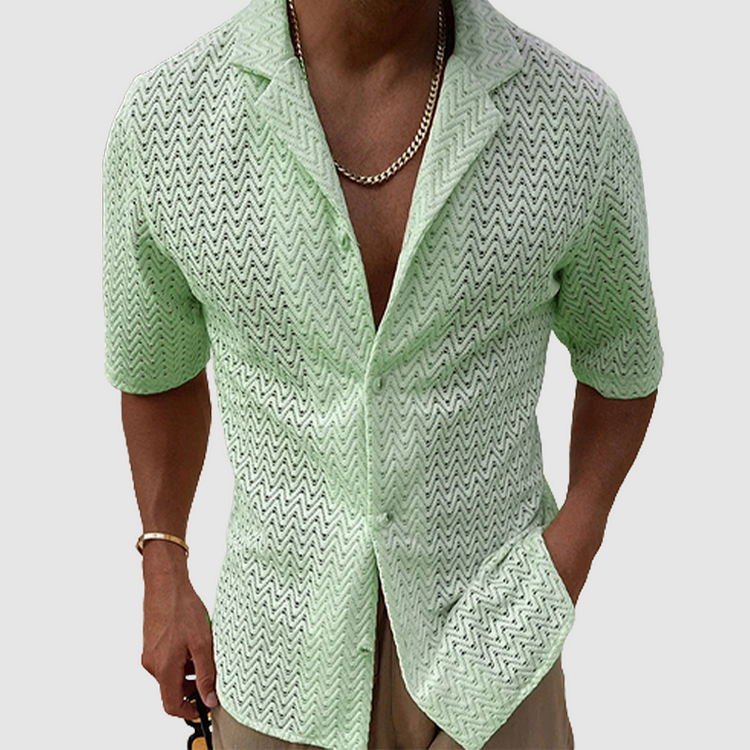 Aaron - Chemise en maille unie