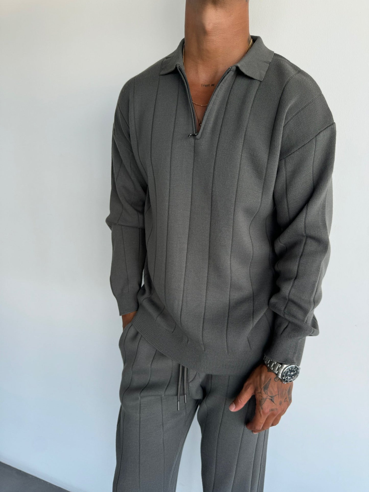 Eden | Zipper Polo Sweatshirt