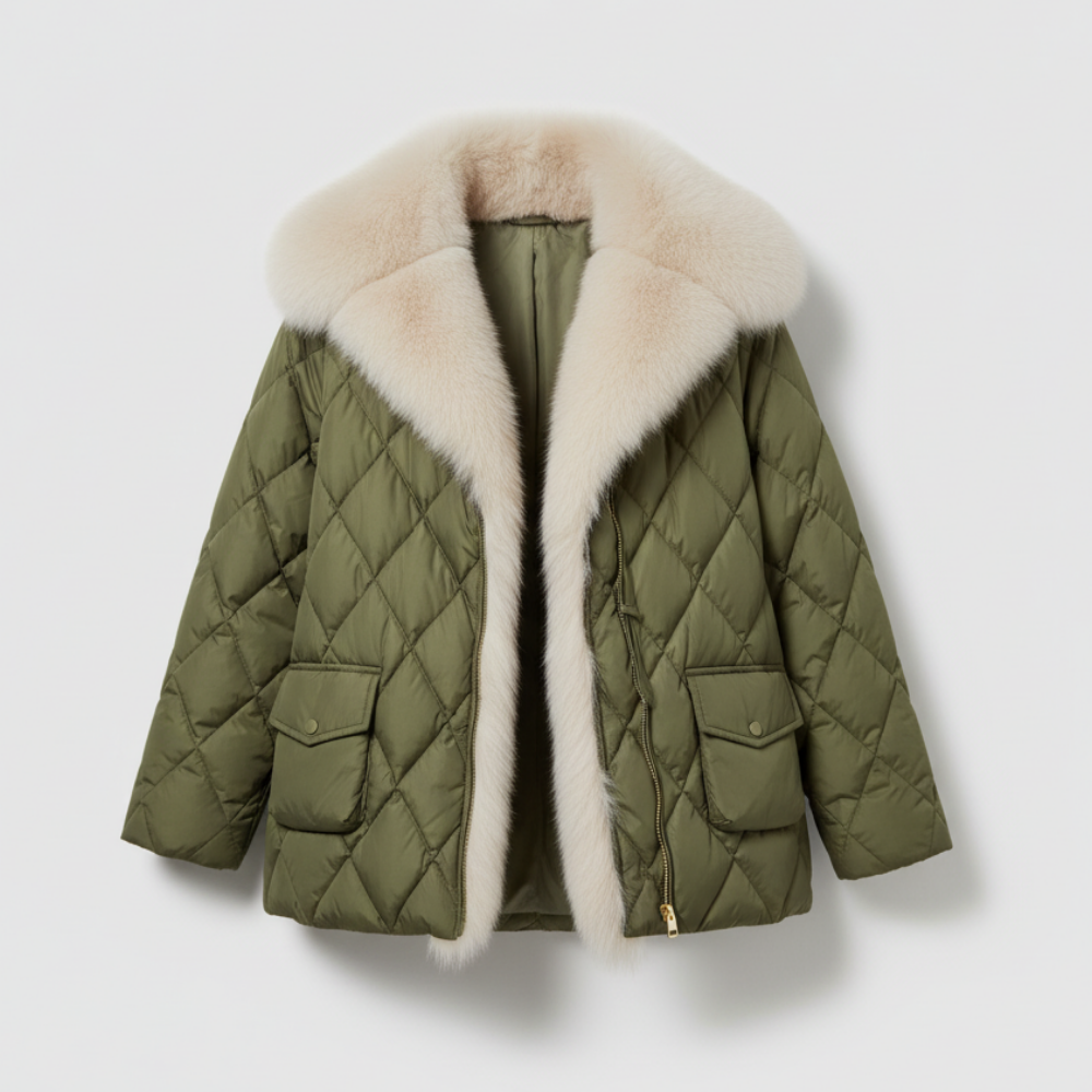 Adeline | Veste Femme Chaude avec Doublure en Duvet de Canard Chic