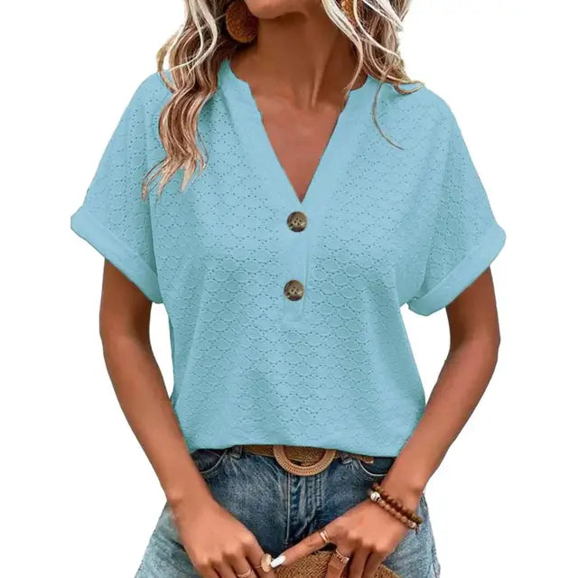 Top col V pour femme