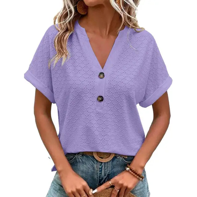 Top col V pour femme