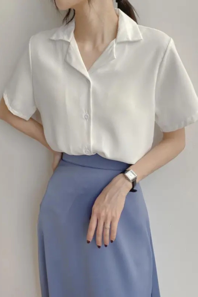 Ailani | Chemise en mousseline blanche pour femmes