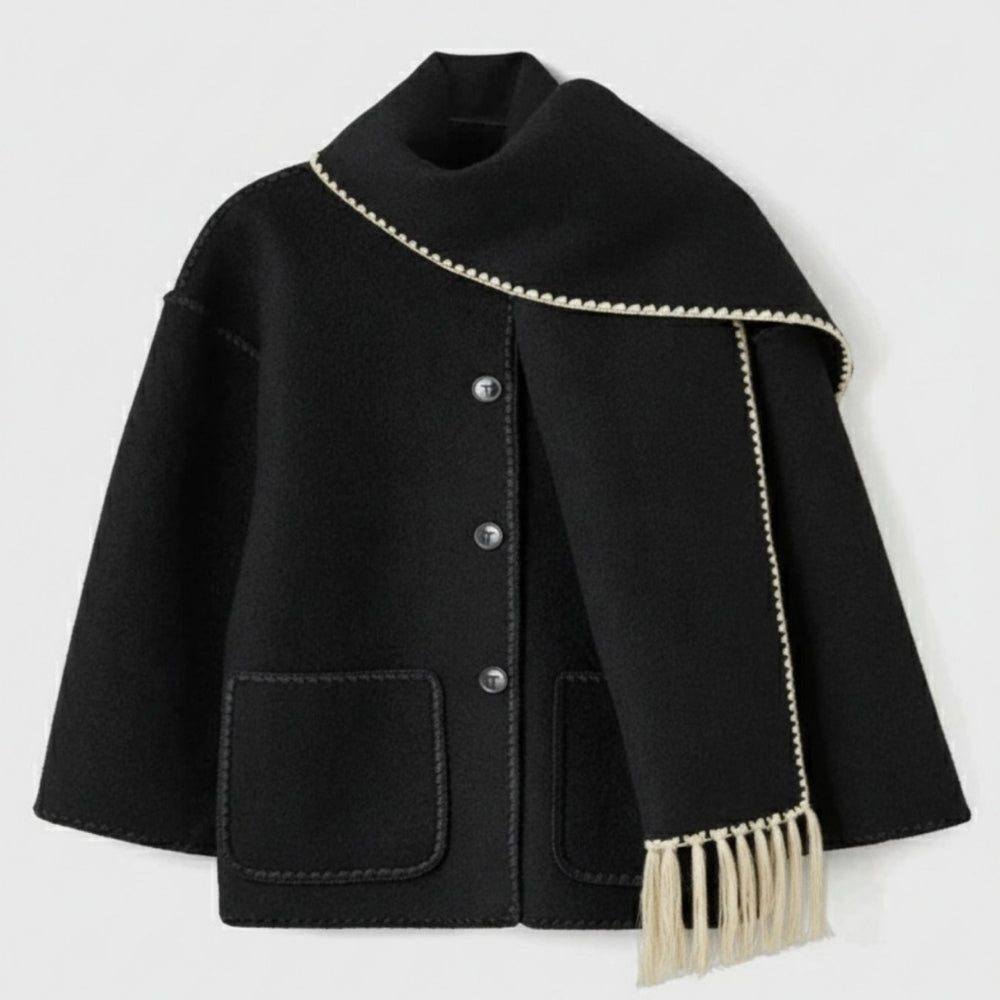 Atidu | Veste d’Apparat Femme avec Écharpe Chic et Confortable