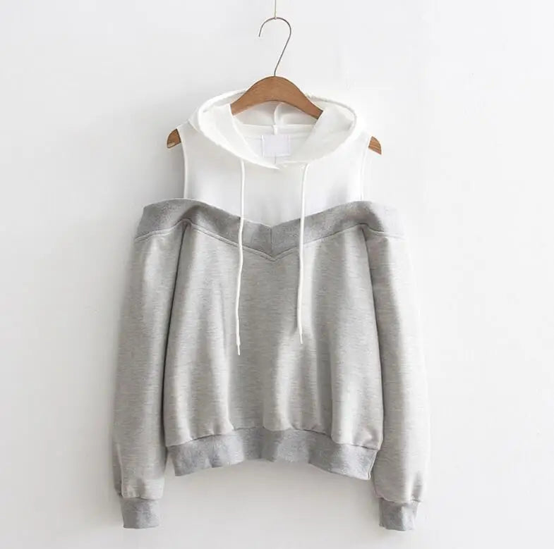 Pull à capuche sans bretelles pour femmes
