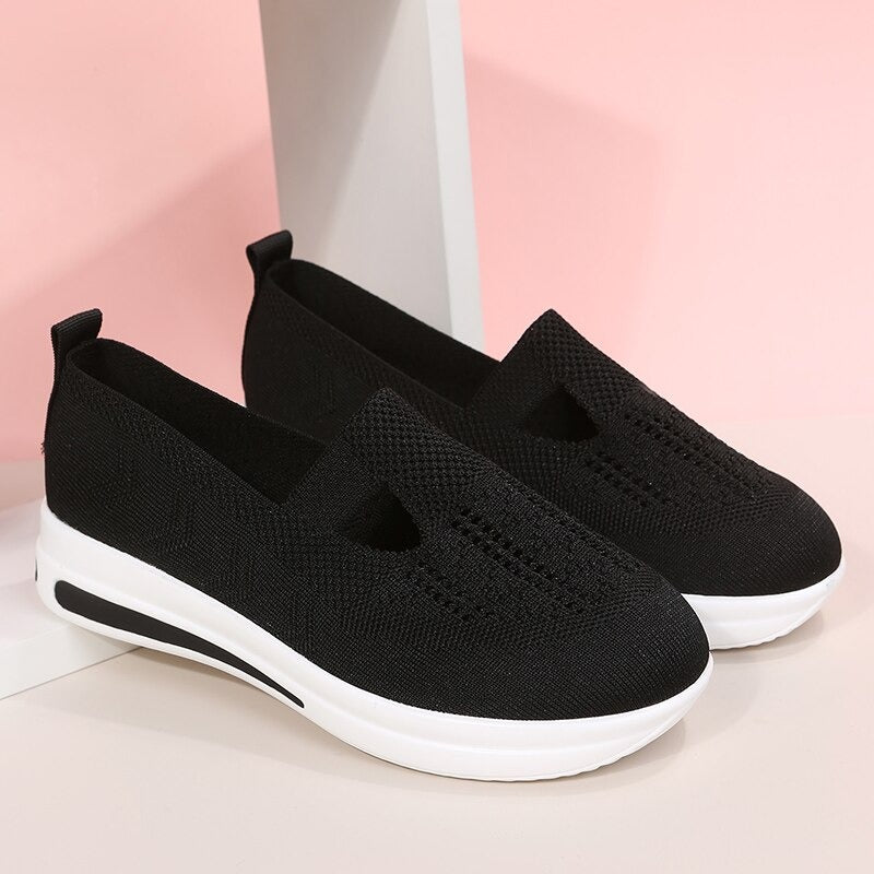 Chaussures de sport à fond épais pour femmes