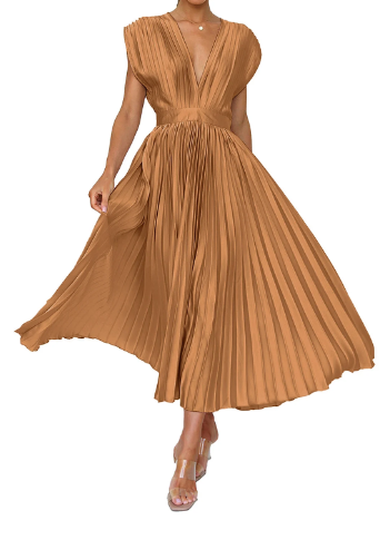 Bliss - Robe longue unie à manches courtes