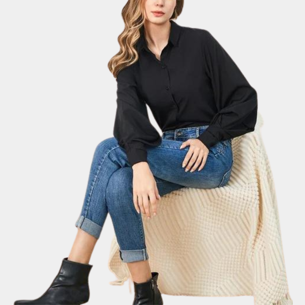 Oceane - Elégante blouse féminine à manches évasées