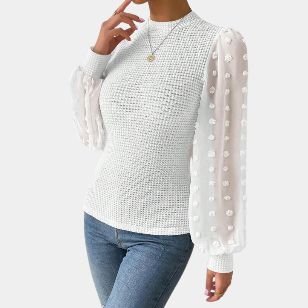 Gabriele - Élégante blouse à manches bouffantes pour femme