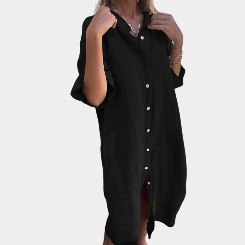 Robe chemise décontractée avec poches