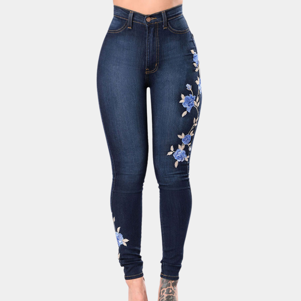 Ingrida - Jean skinny brodé pour femmes