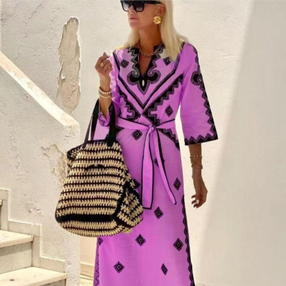 Jessica - Robe ceinturée à la mode pour femmes