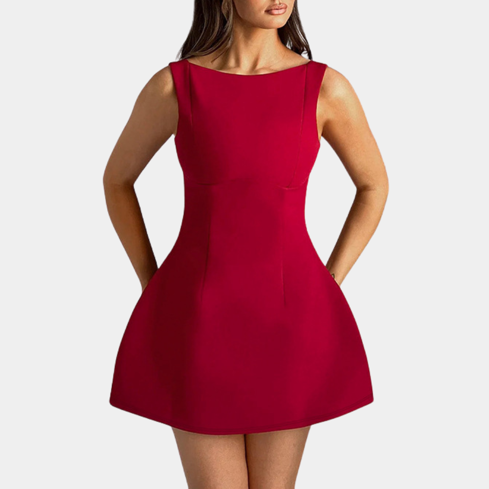 Janelle - Mini robe élégante à dos ouvert pour femmes