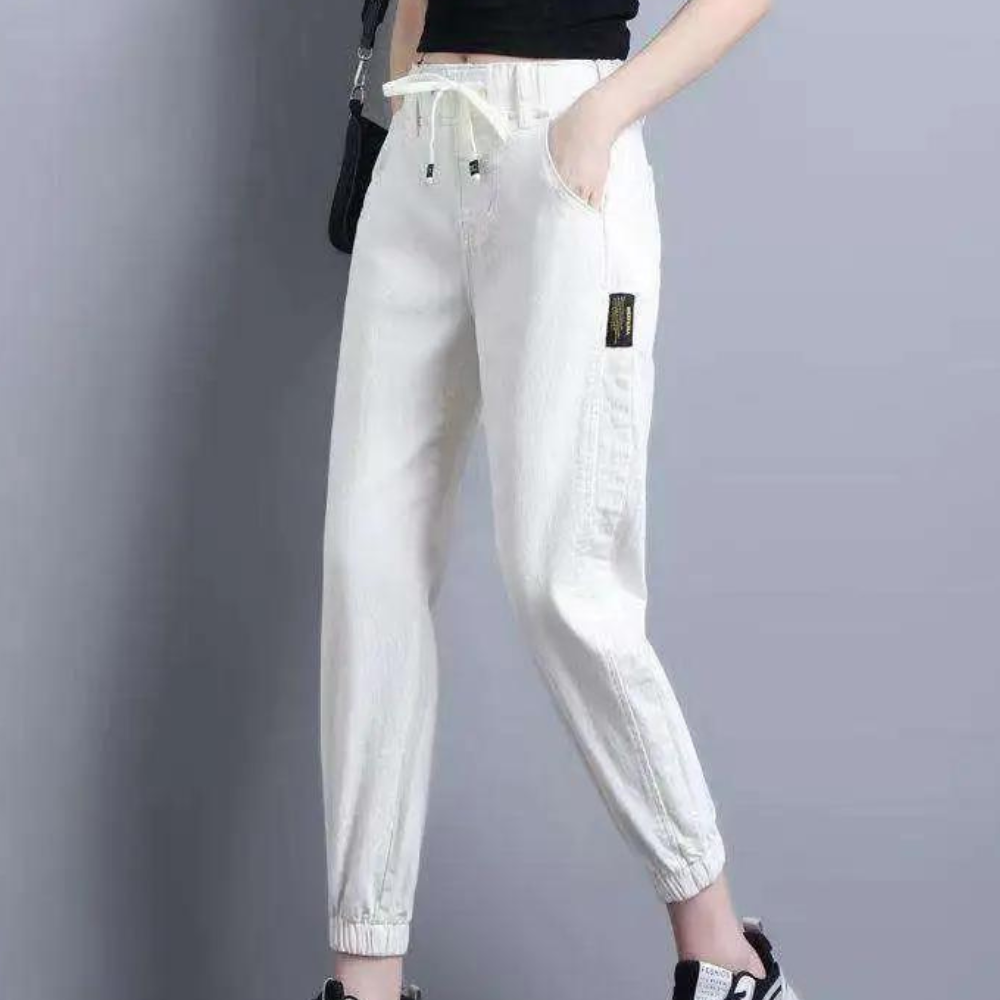 Lucrezia - Jean décontracté pour femmes avec cordon de serrage ajustable