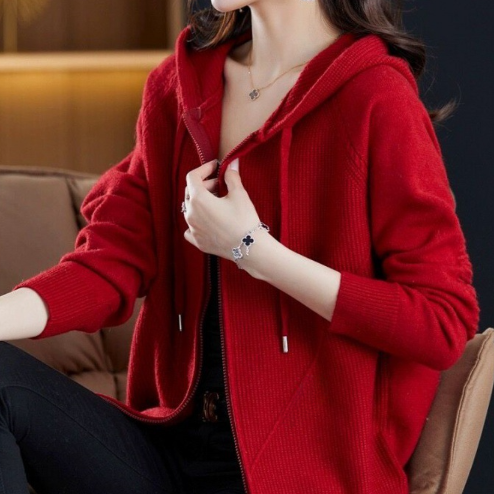 Ellis - cardigan zippé en maille douce