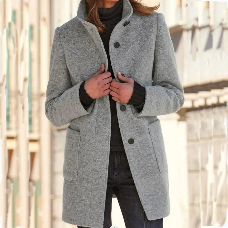 Elégant manteau à col montant pour femme - Camille