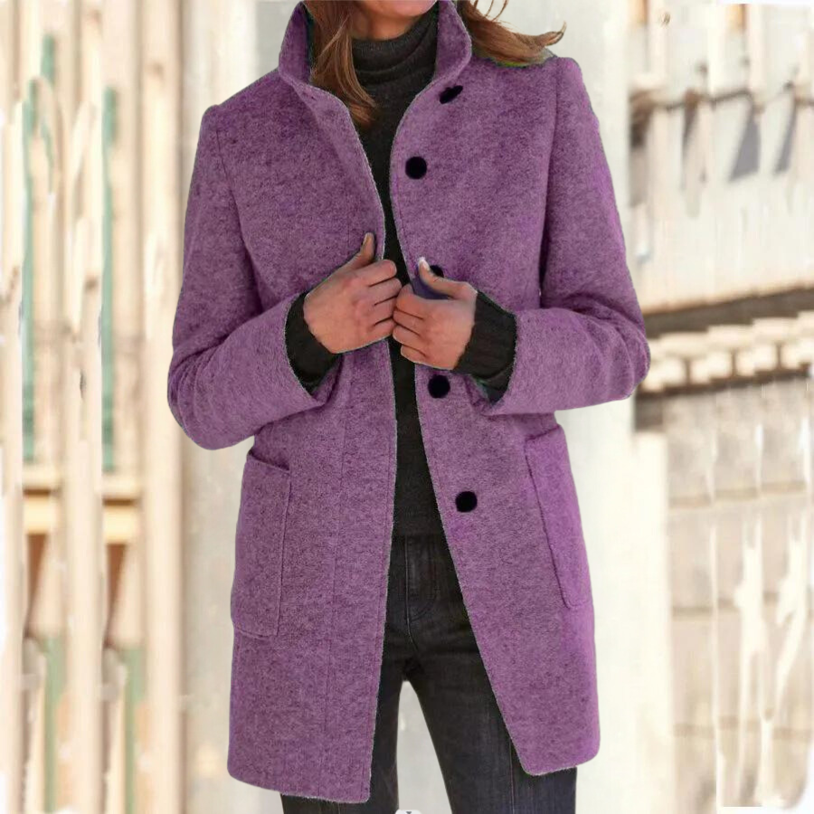Elégant manteau à col montant pour femme - Camille