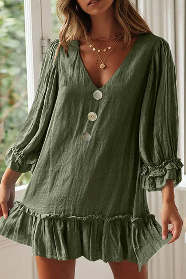 Carrol - Robes patchwork unies à col en V, la simplicité à la mode