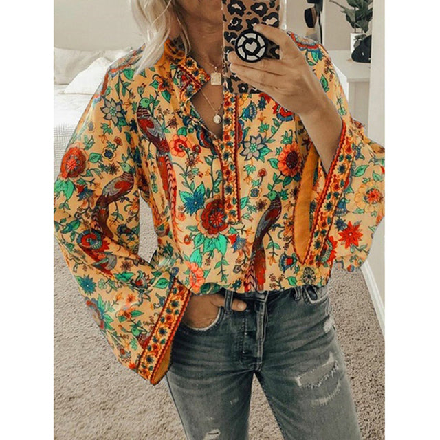 Vinera Blouse | Blouse Boho à manches chauve-souris