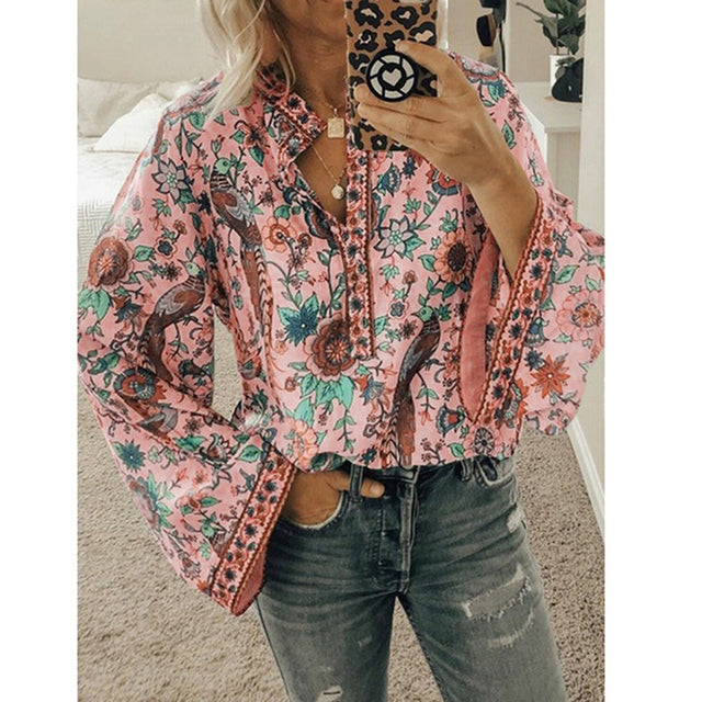 Vinera Blouse | Blouse Boho à manches chauve-souris