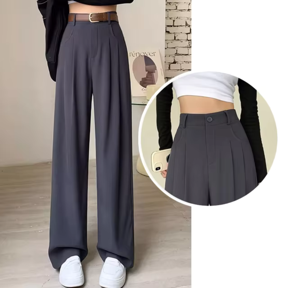 Clare - Pantalon taille haute confortable