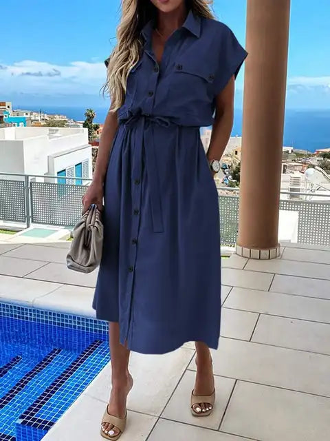 Clemence - Robe boutonnée élégante