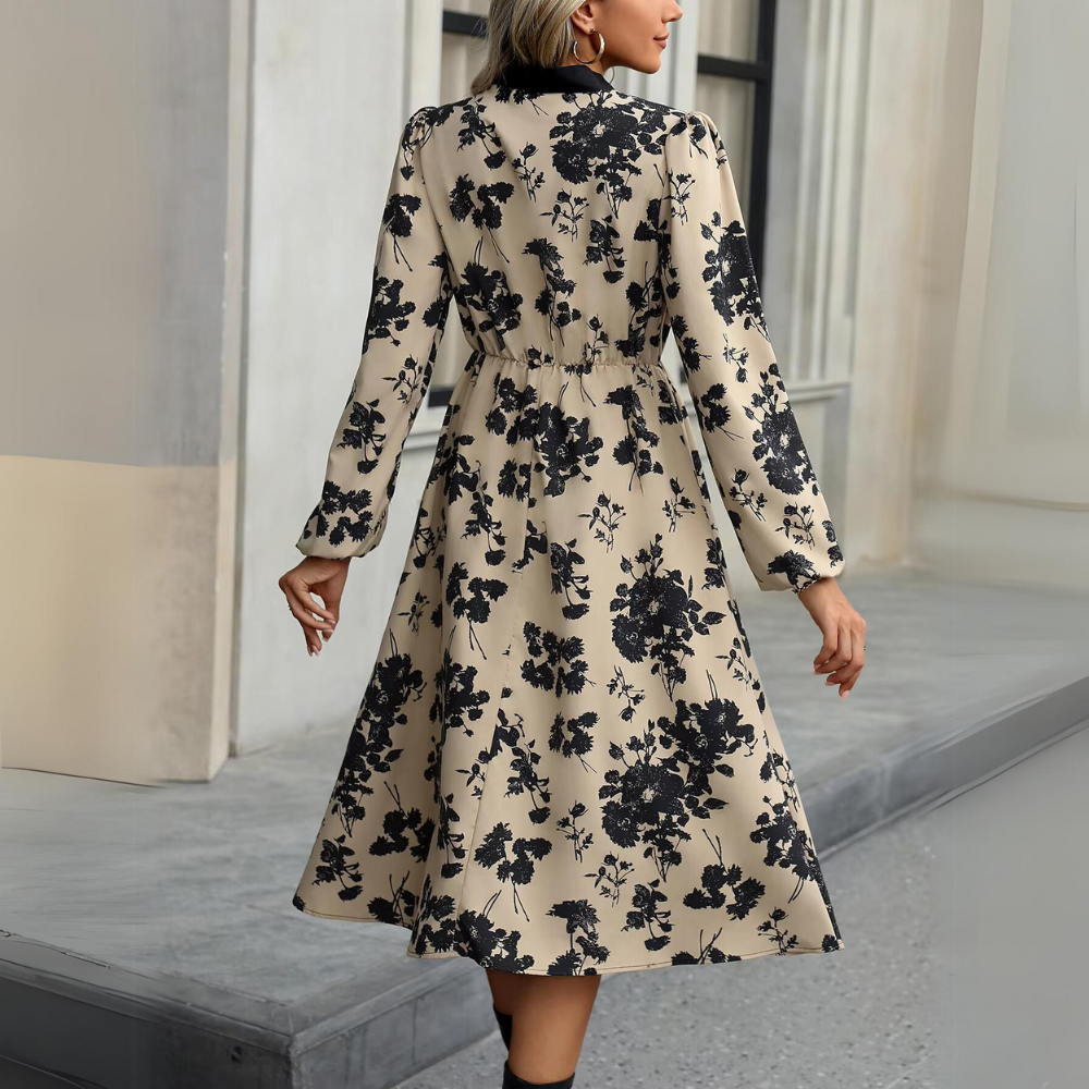 Clemence - Robe élégante à manches flottantes