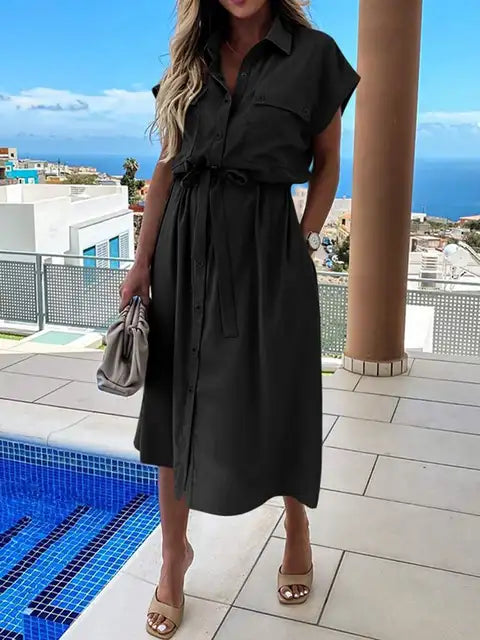 Clemence - Robe boutonnée élégante