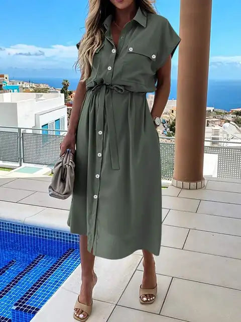Clemence - Robe boutonnée élégante