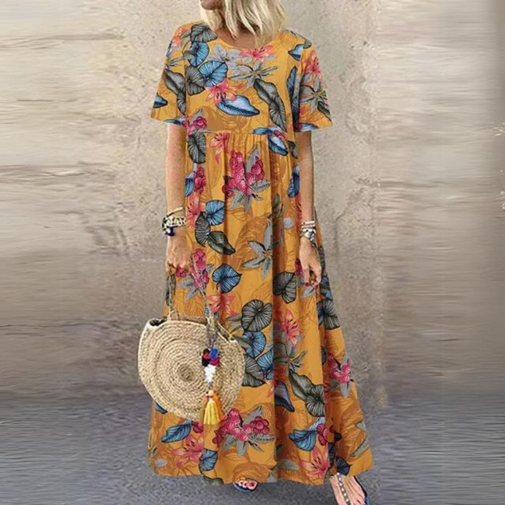 Margrit - Robe élégante à encolure ronde