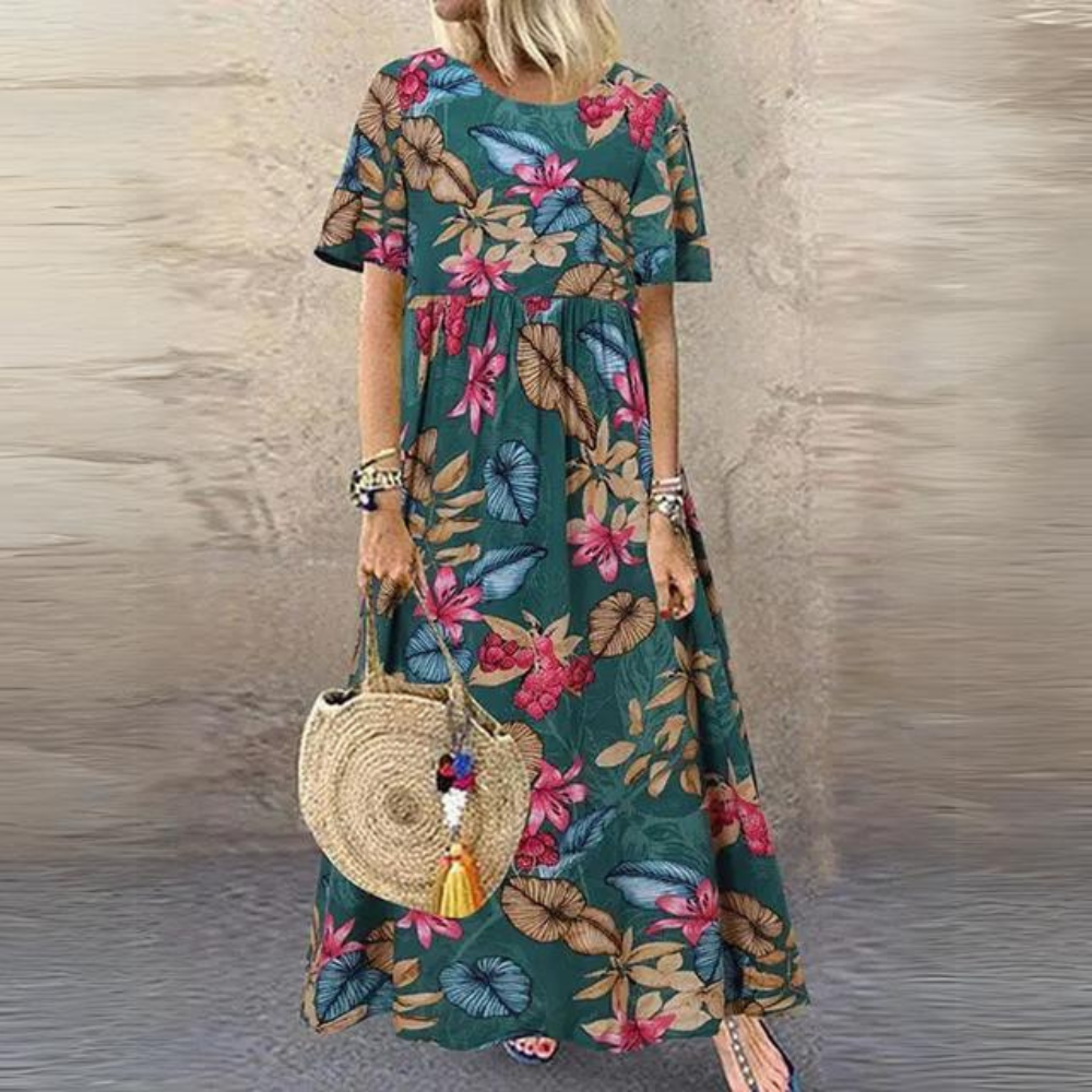 Margrit - Robe élégante à encolure ronde