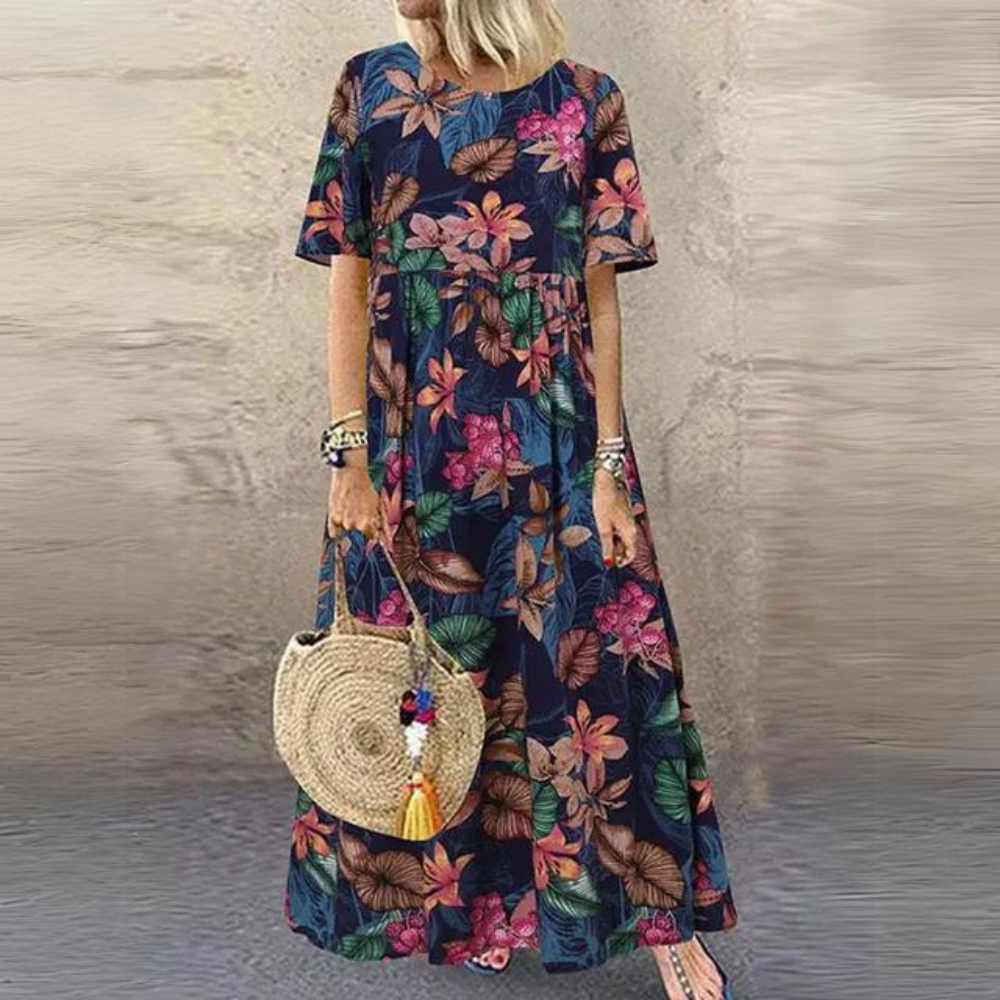 Margrit - Robe élégante à encolure ronde