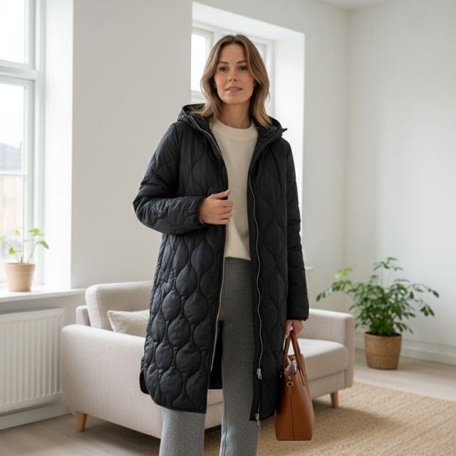 Danielle | Parka Femme à Motifs avec Capuche Chic et Confortable