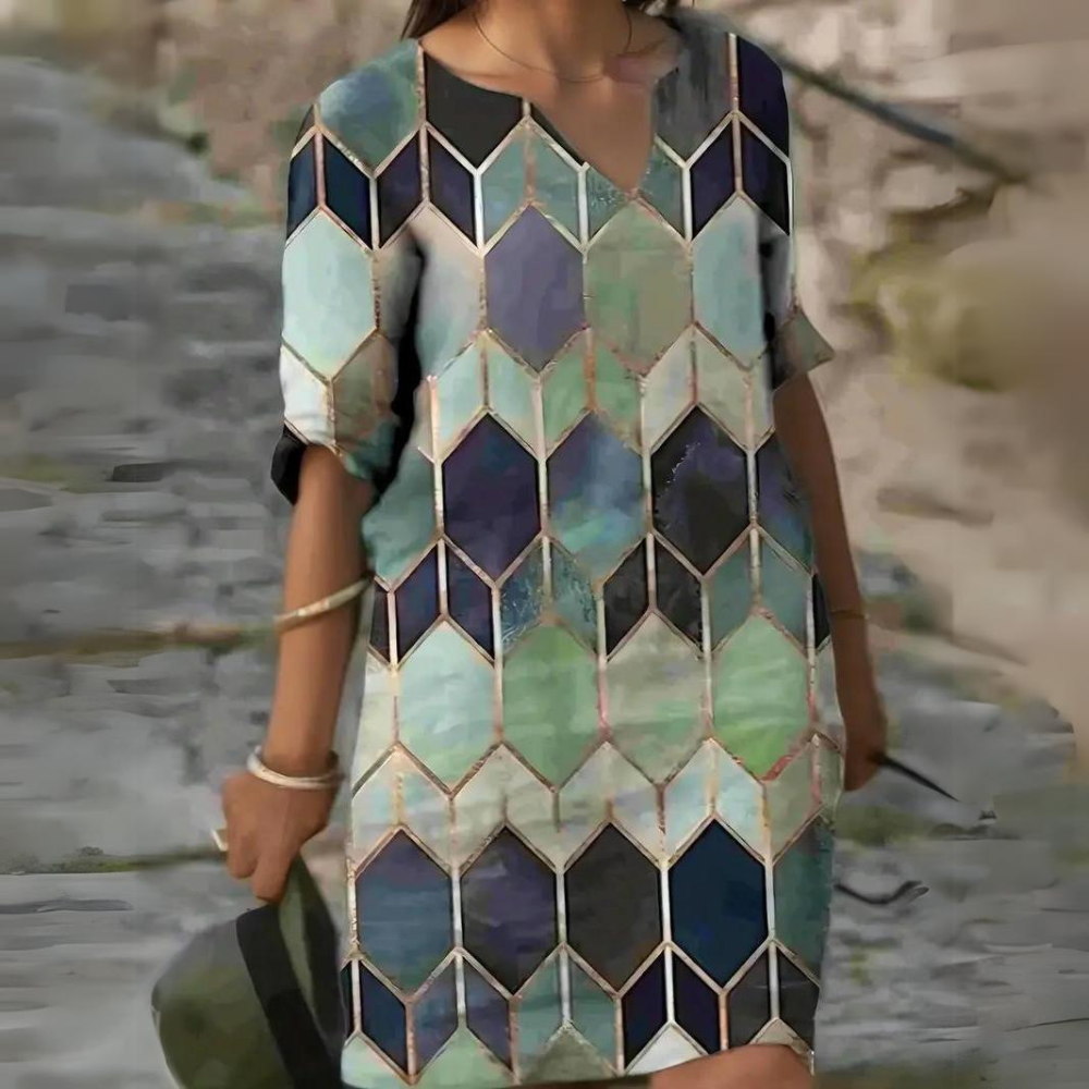 Elsa - Robe élégante en mosaïque