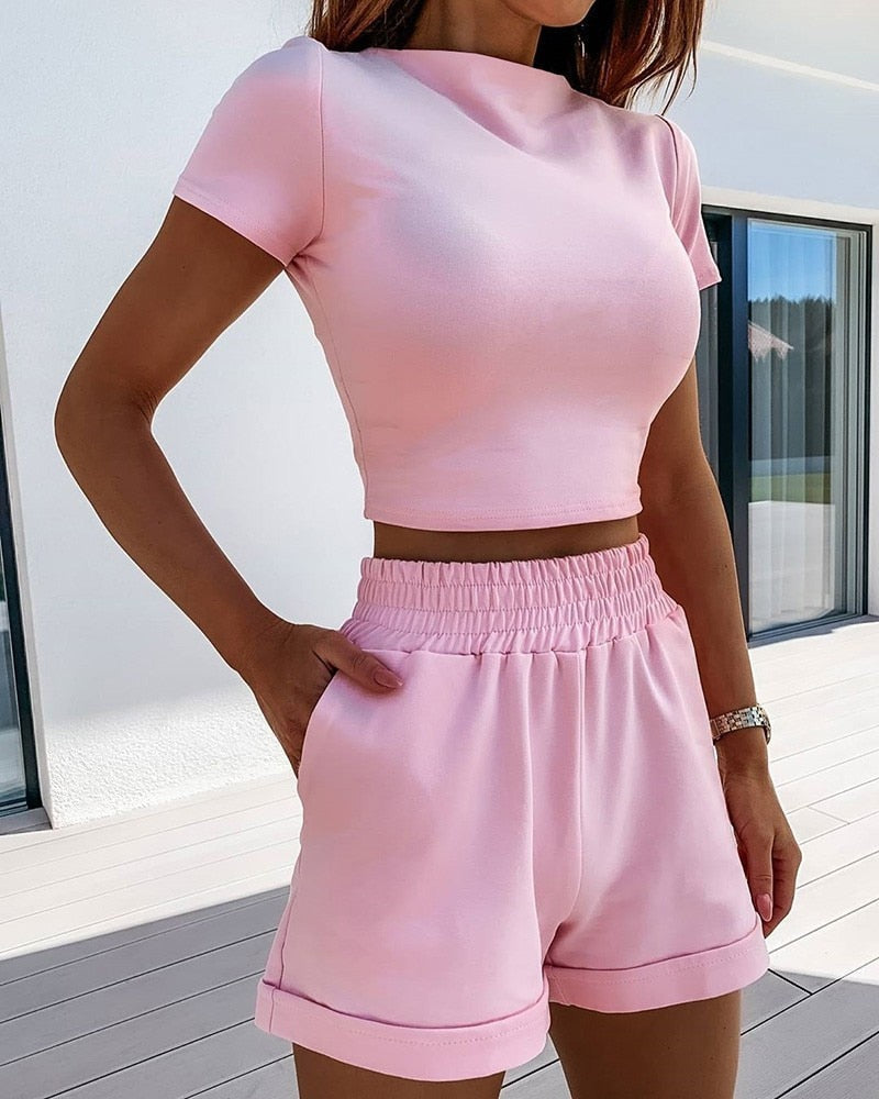 Bonnie - Ensemble de shorts décontractés pour femmes - Élégant et polyvalent