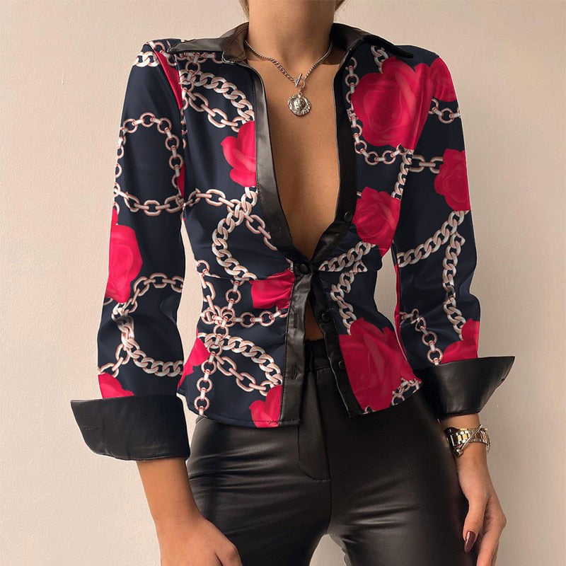 Tyara Blouse | Blouse à manches longues et col en V