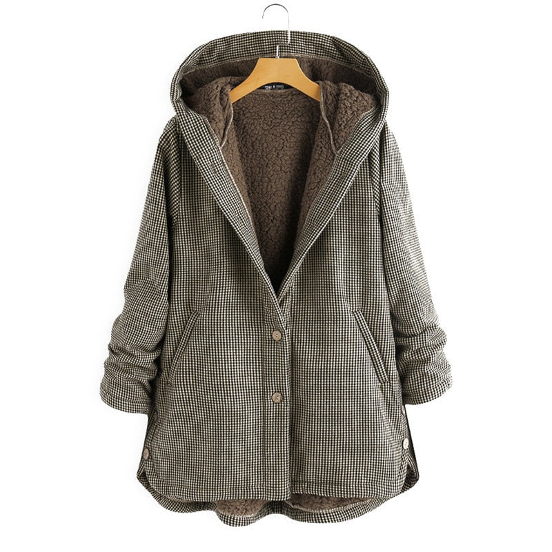 Bea™ | Manteau de fourrure classique à carreaux