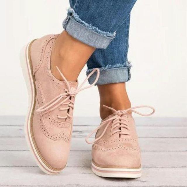 Chaussures à semelles plates Brogues Ladies