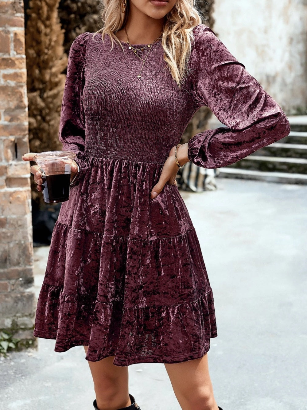 Robe en velours Shadows