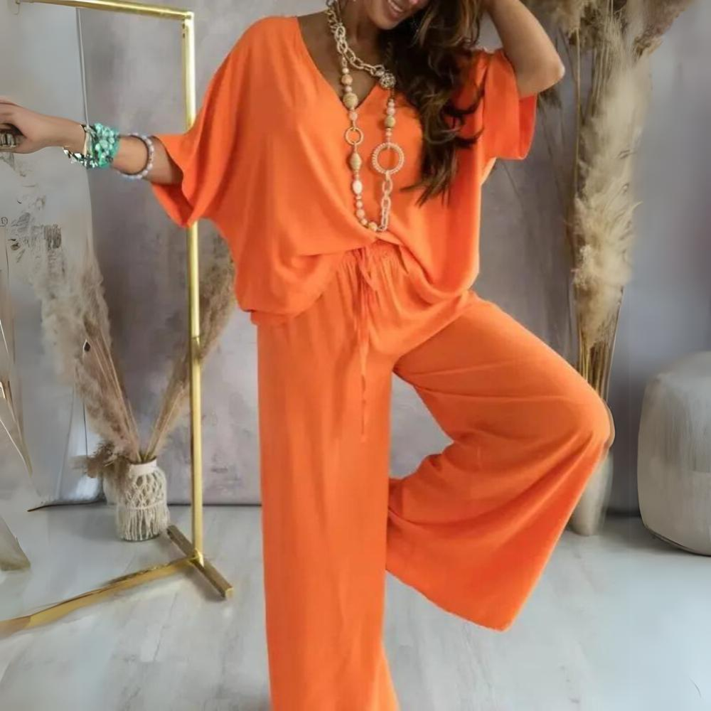 Karla - Ensemble décontracté de pantalons et de chemises pour femmes