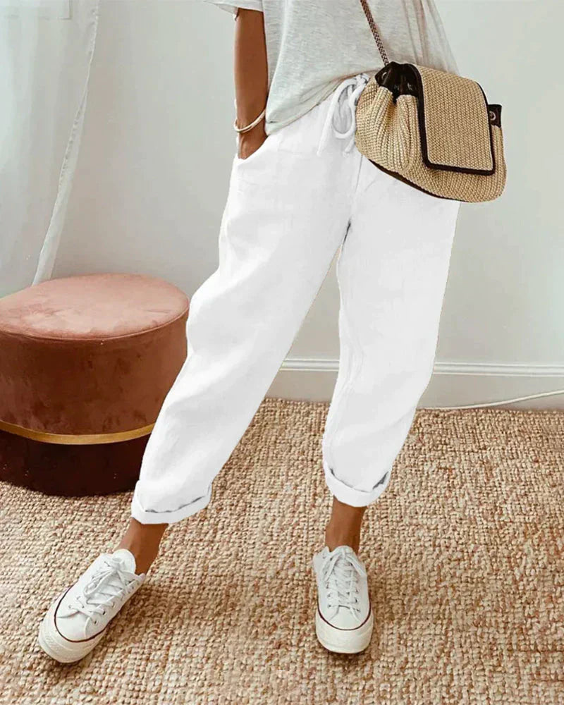 Hanne | Pantalon simple et lin