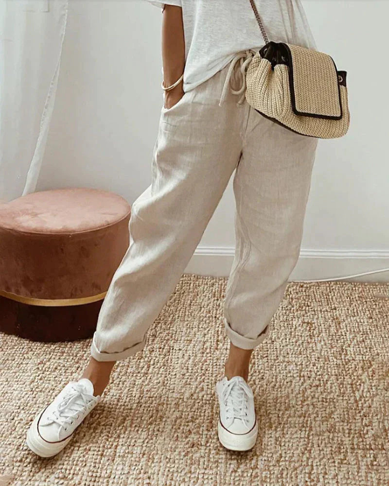 Hanne | Pantalon simple et lin