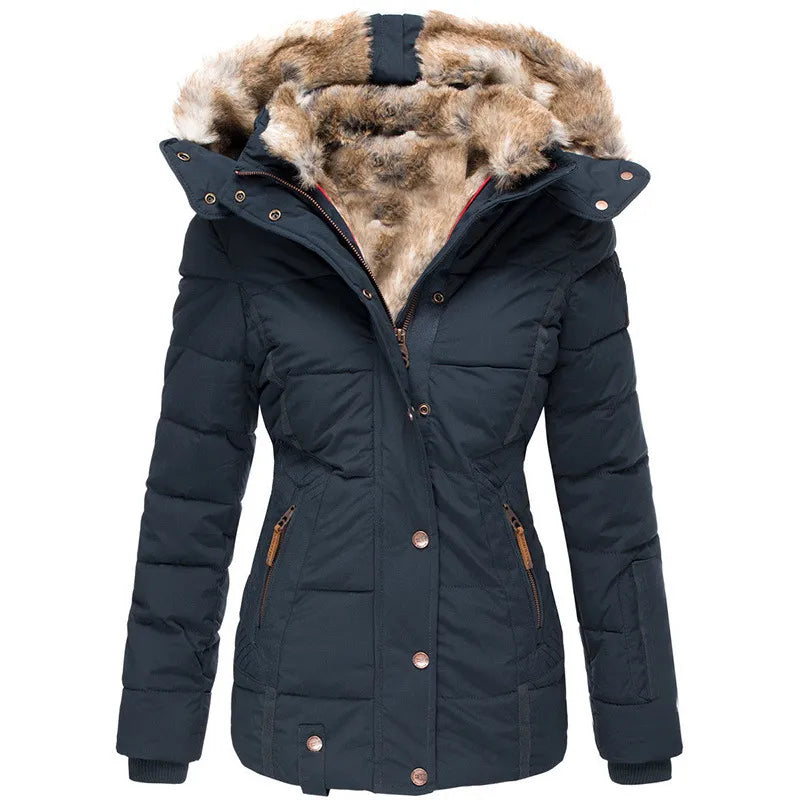 Aiyana | Manteau d'hiver chaud doublé de fourrure