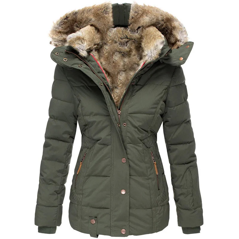 Aiyana | Manteau d'hiver chaud doublé de fourrure