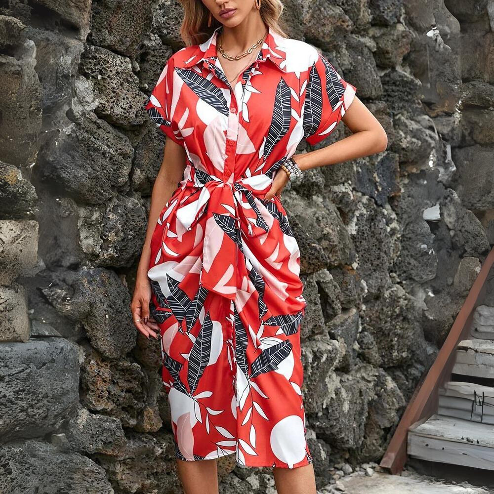 Mira - Robe chic à manches courtes