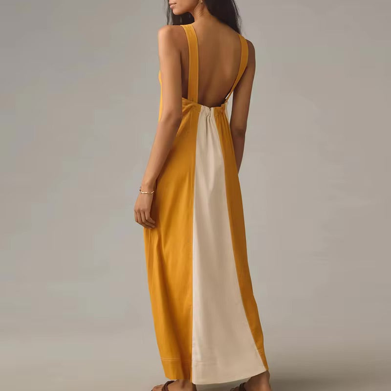 Margret - Élégante robe contrastée