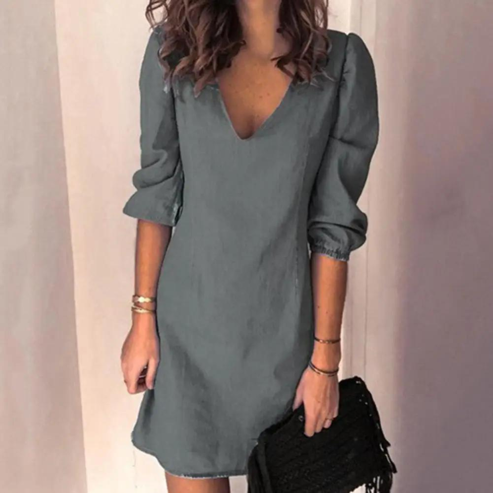 Mariska - Robe en denim décontractée
